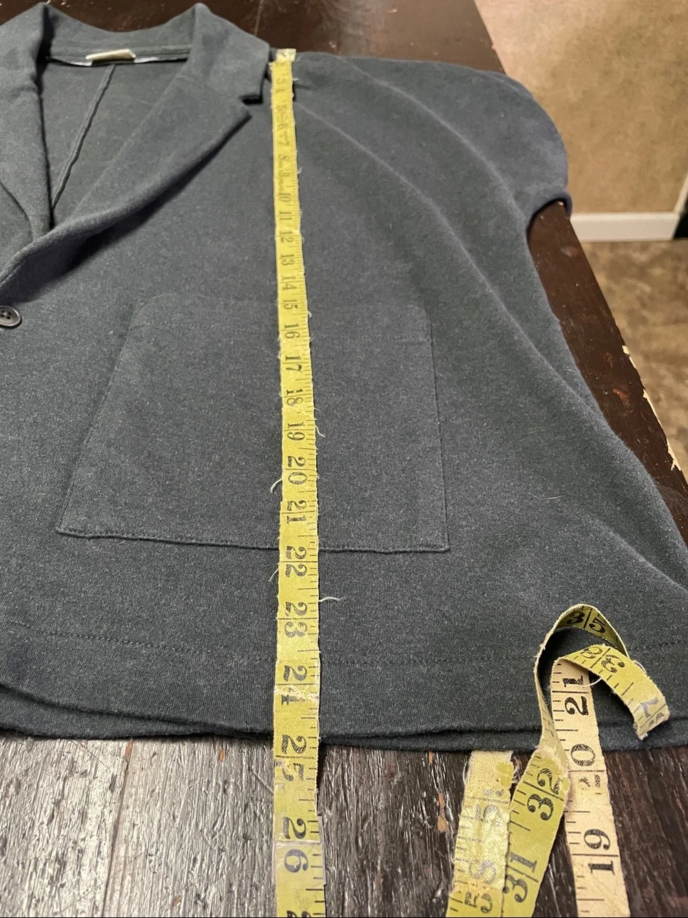 Pact Organic Cotton Relaxed Blazer In Charcoal Heather Gray Size XL.